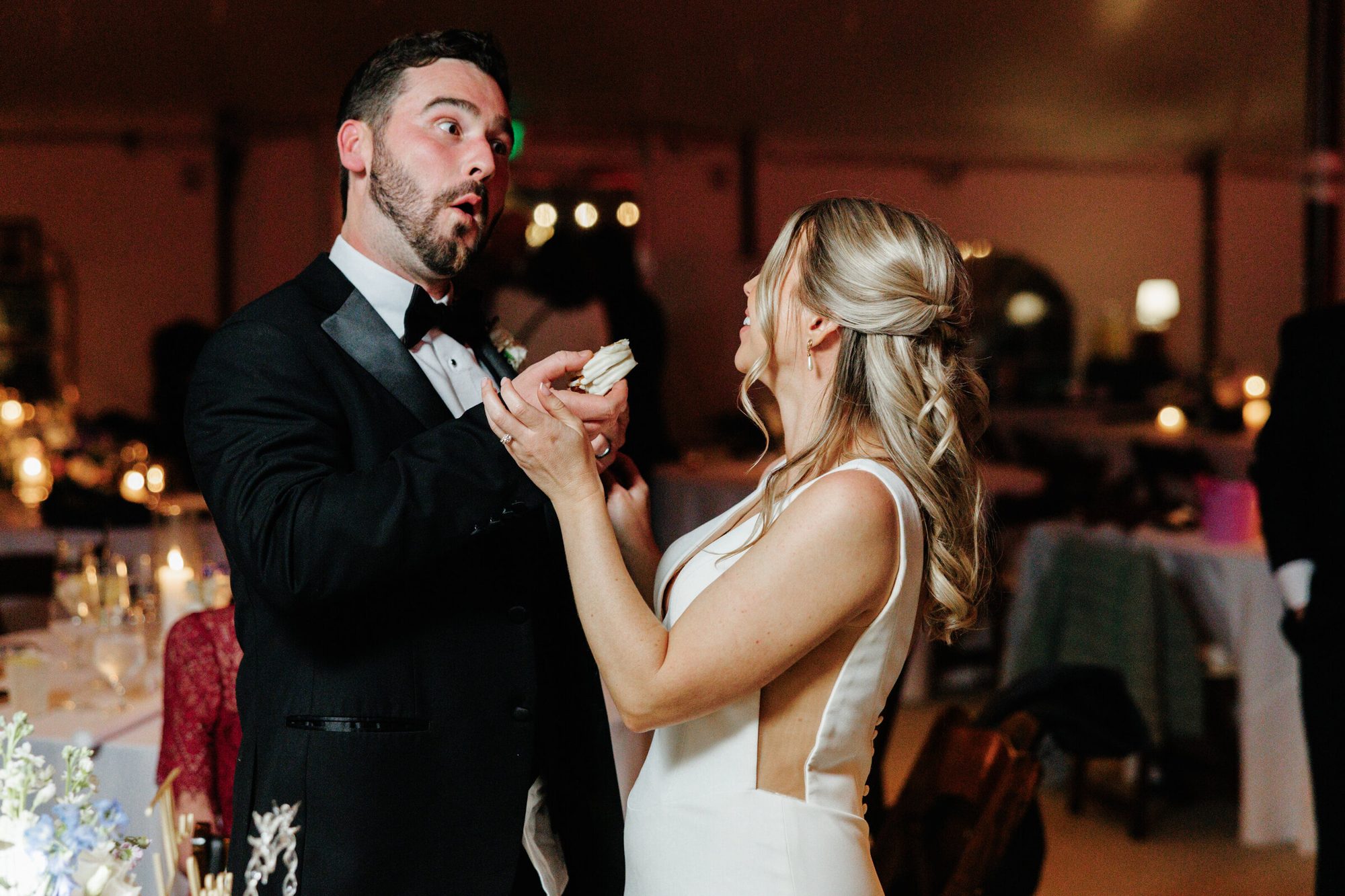 Couple laughing as they dance at Historic Whitewood
