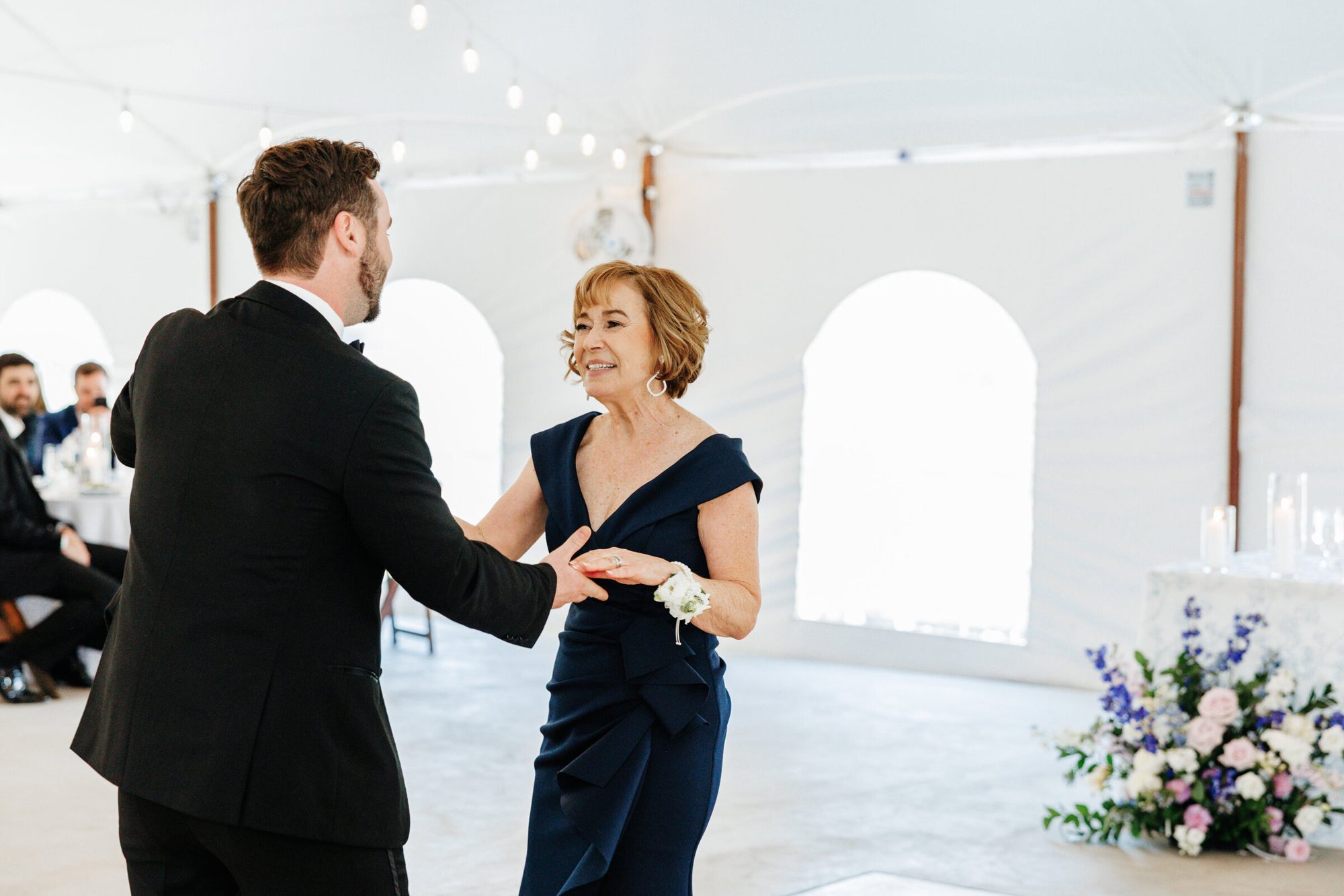 Groom dancing with his mother at Historic Whitewood