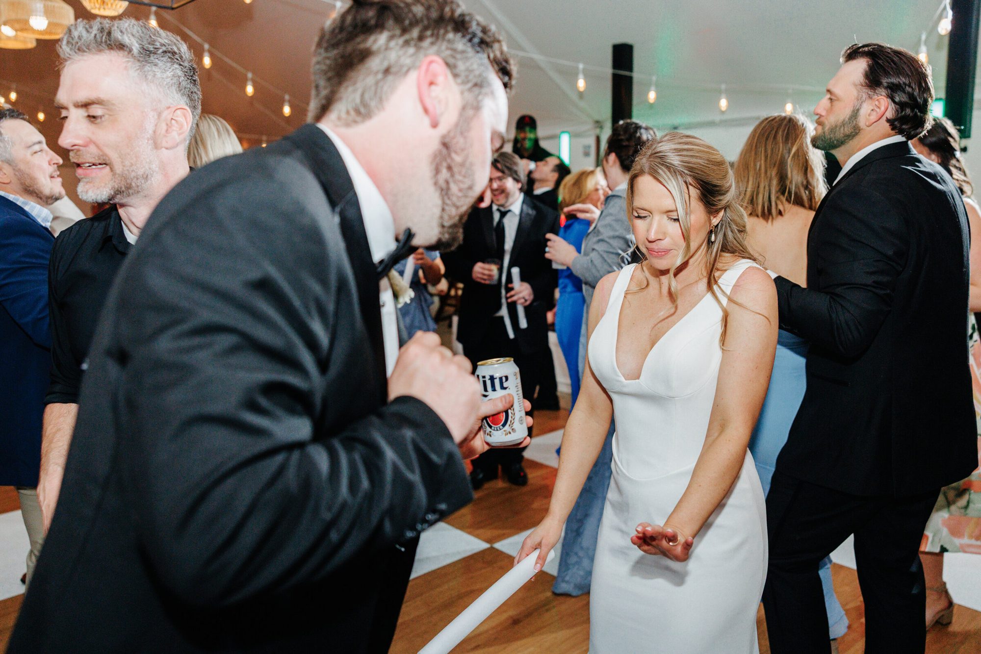 Guests celebrating on the dance floor at Historic Whitewood